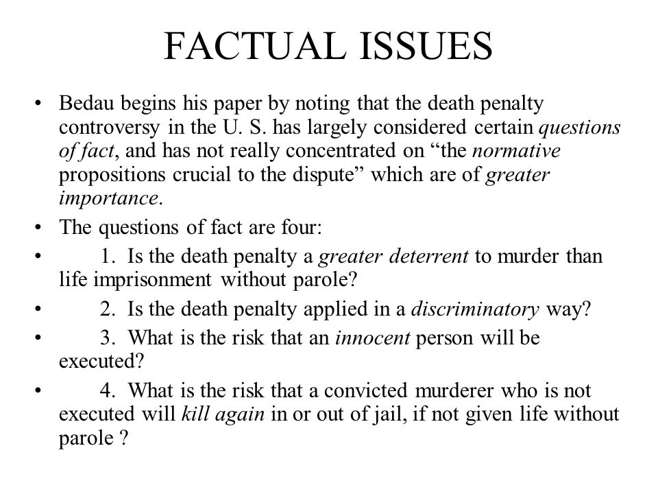 Moral aspects of death penalty
